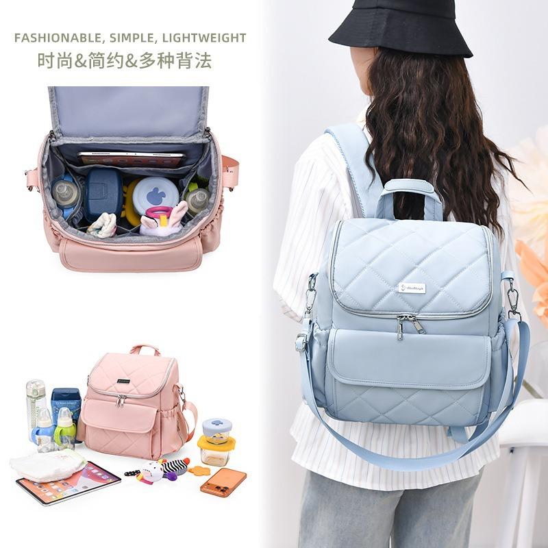 Schoolbag Fashion Mommy Bag Large Capacity Backpack Multifunctional Maternal and Infant Bag Waterproof Lightweight Travel Storage Bag