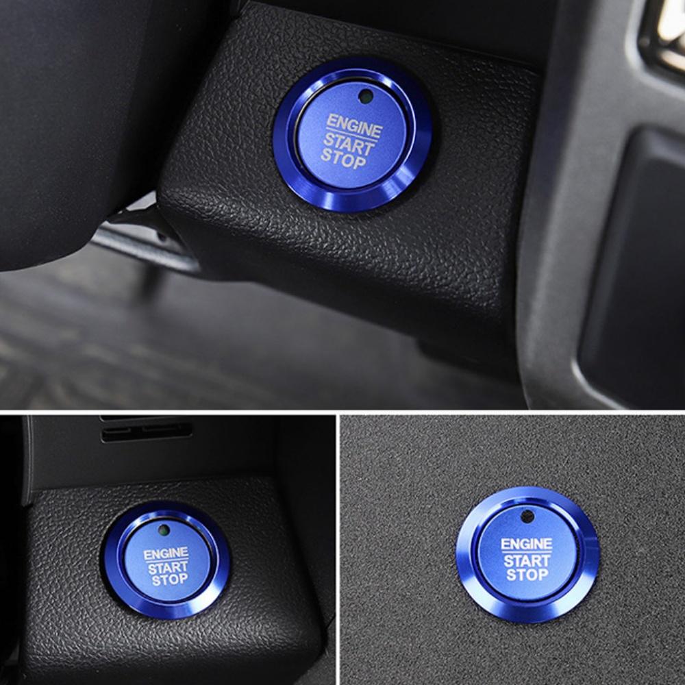 Car Engine Start Stop Button Cover Ignition Key Push Cover Rings For Ford F150 F-150 Kuga Focus MK4 Fiesta ST Car Accessories