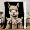 Alpaca Digital Printing Pattern Seasonal Car Nap Blanket Home Sofa Blanket