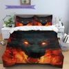 Flame Wolf  Pattern Bedding Quilt Set Quilt Cover Pillowcase Home Decoration  Gift (1 * duvet cover + 2 * pillowcase, without core)