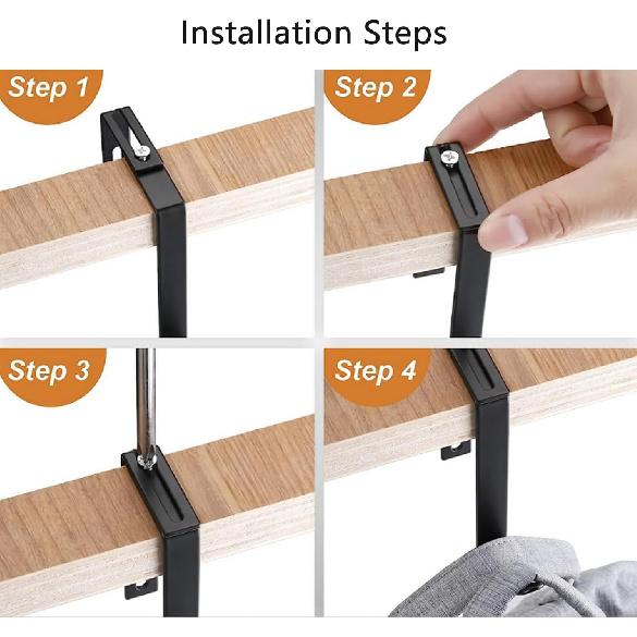 2 Pack Coat Hooks Cubicle Wall Mount Double Hook Sturdy Adjustable Over Door Hanger for Cubicle Panel Partition Hanging Hats Bag Backpack Hoodie