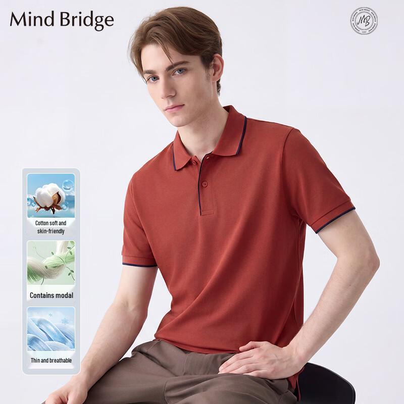 

Mind Bridge Men s Color-Block Polo Shirt L