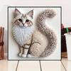 Diamond Painting Kit Fluffy Kitten Theme, Handmade, Print, Irregular Diamonds, Canvas, Acrylic Diamonds
