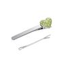 Nff Dot Heart Hairpin-olive