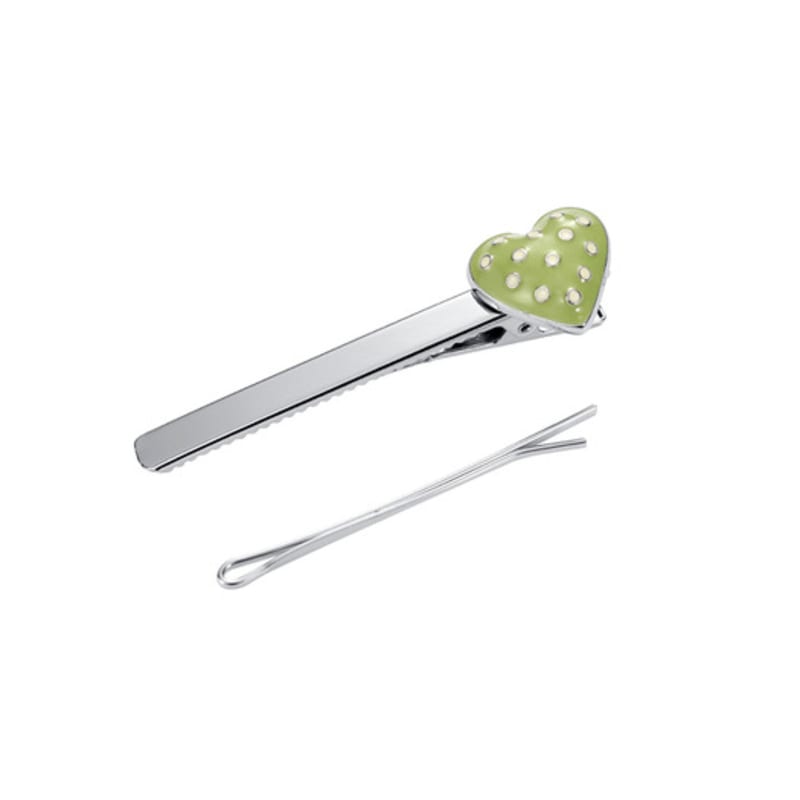 

nff dot heart hairpin-olive ONE