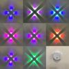 Smart Rgb Gradient Four Head Night Light Magnetic Motion Sensor Rechargeable Wall Lamp For Bedroom Bathroom Closet Garden Home