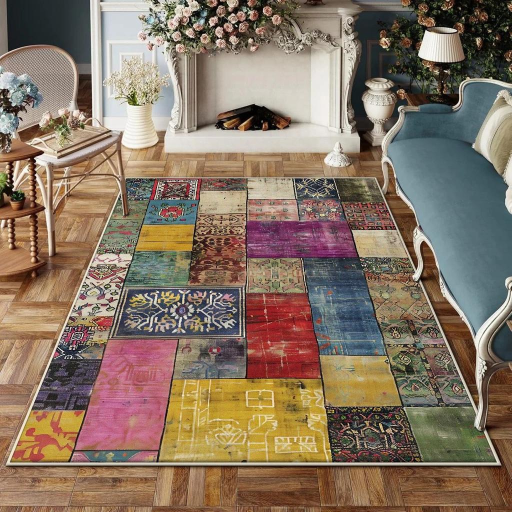 Large Area Abstract Carpet for Living Room Antiskid Decoration Home Fluffy Lounge Rug Easy Cleaning Coffee Tables Mat Washable