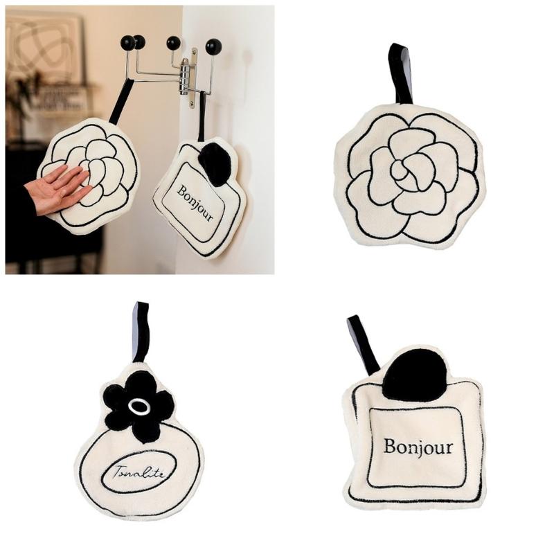 Hanging Hand Towel with Hanging Lanyard for Kitchen & Bathroom, Hand Dry Towel Super Absorbent Fast Drying Washcloths