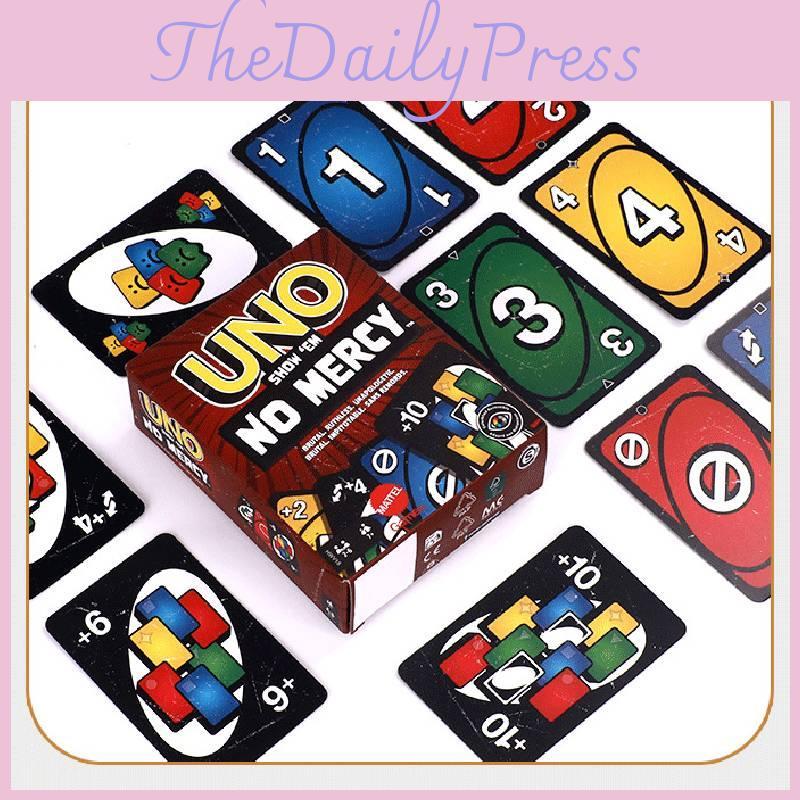 Show Em Uno No Mercy Poker Card Board Game Family Party Prop Educational Toy