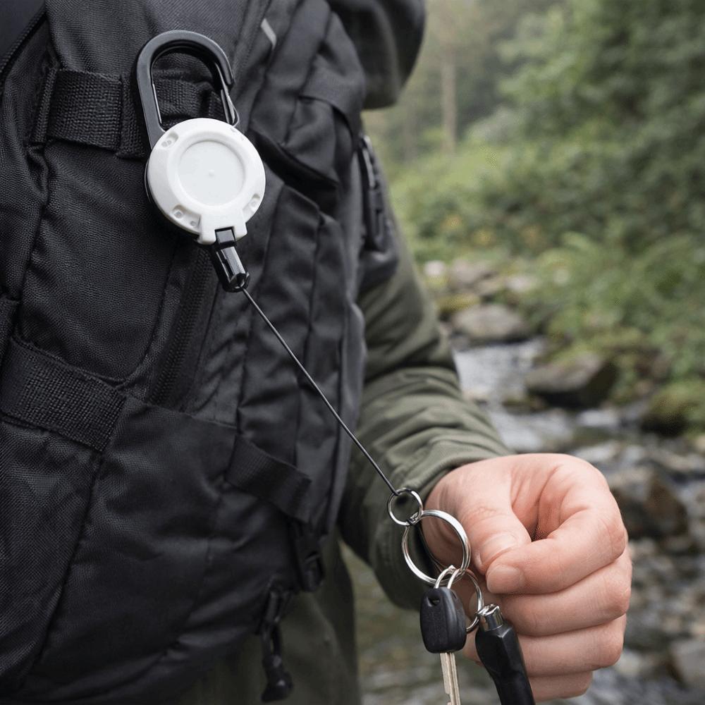Retractable Design Retractable rope carabiner Fishing accessory hook  Tool Organization