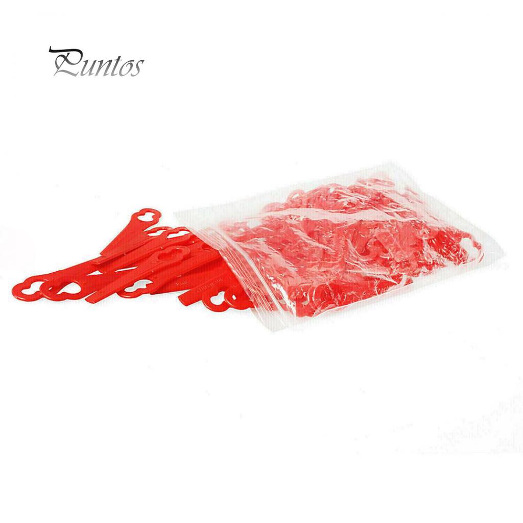 100 buc grădinărit plastic mașină de tuns iarba lamă de tăiere cuțit trimmer accesorii