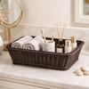Rectangular Rattan Storage Basket Lightweight for Kitchen Counter, Pantry