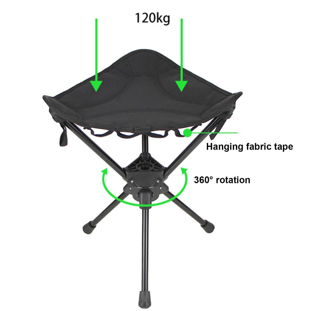 Portable Folding Chairs Swivel Camping Chair Fishing Stool Hiking Gear Aluminum Alloy Fishing Chair Outdoor Furniture Chairs