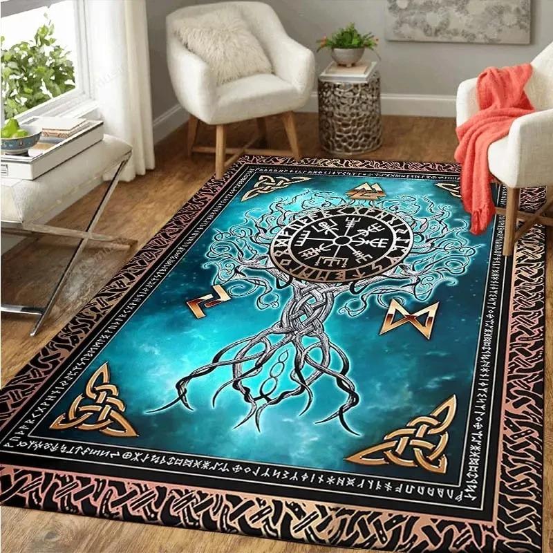 Viking Tarot Witchcraft   Living Room Carpet Decor Sofa Table Large Area Rugs Bedroom Bedside Anti-slip Floor Mat Alfombra