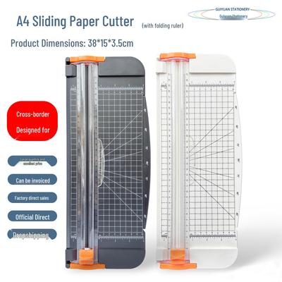 Coupe-papier A4 portable double face pour étudiants – Coupe-papier coulissant fait main