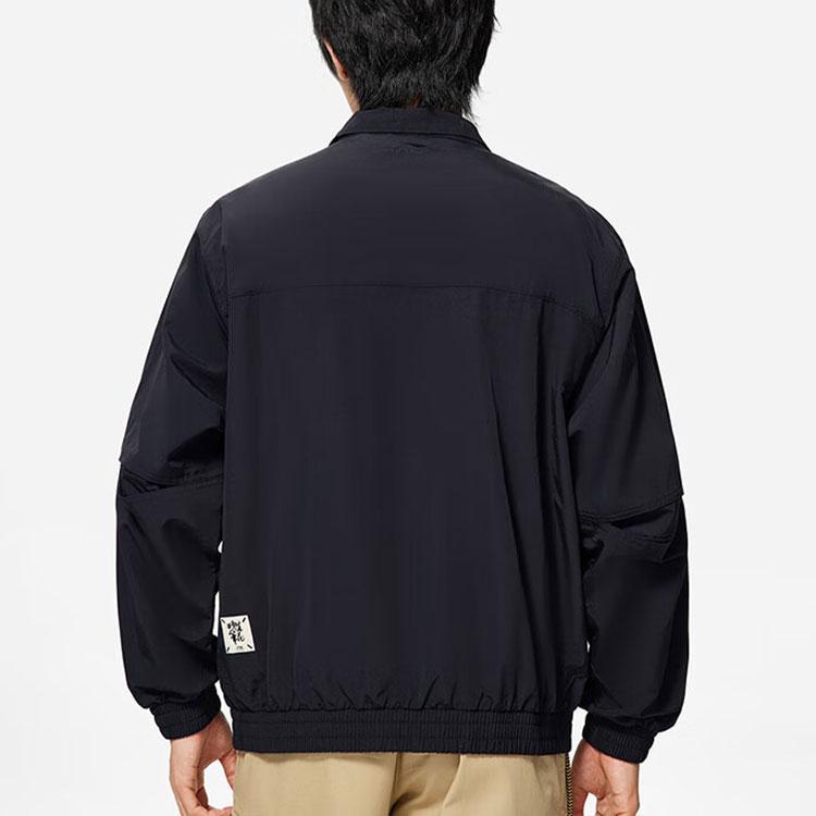Li Ning China Culture Wonderful Series Sports Lifestyle Water-Resistant Loose Sports Jacket Men Jacket Black AJDS339-3