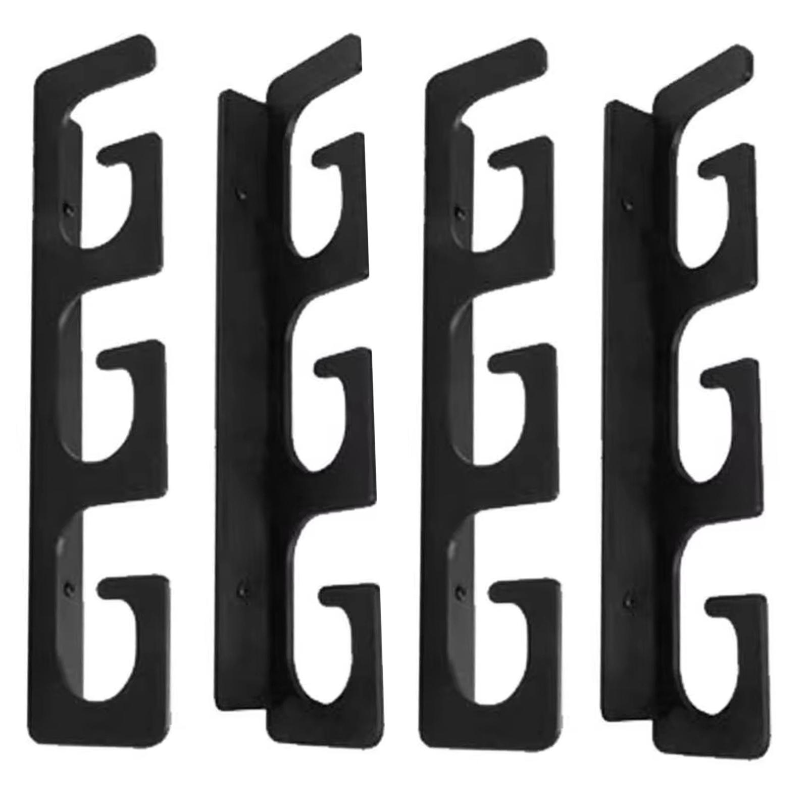 

Wall Mounted Fishing Rod Holder Fishing Poles Horizontal Support Rack Wall Ceiling Storage Rack Holds 6 Fishing Rods чорний