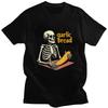 Custom Fashion Garlic Bread Skeleton Evil Skeleton Funny Meme T Shirts Men Tshirt Casual Tee Tops 100 Cotton Oversized Tshirts