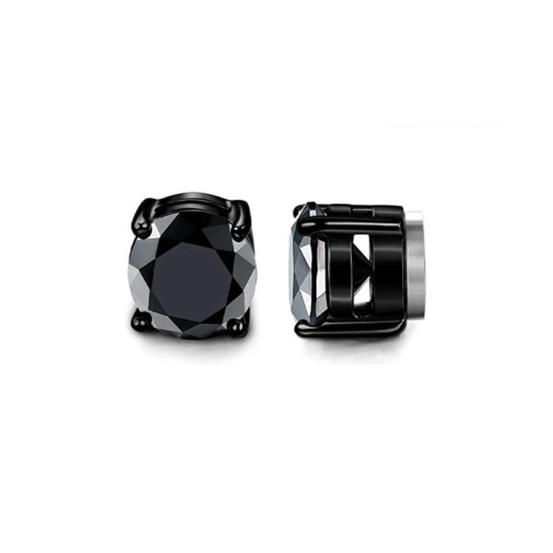 1 Pairs Magnetic Ear Clip Set Men and Women Stainless Steel Ring Cross Non-Perforated Fake Gauge Earrings Jewelry Gift