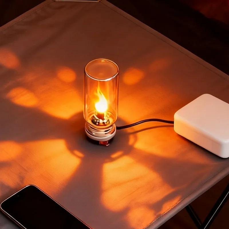 1-5pcs Car Ambient Night Light Holiday Home Decor Auto Interior Light 5V USB LED Flickering Candle Bulb Lamps Accessories