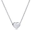 Cross-Border Simple 12MM Heart Necklace: Three-Color Stainless Steel Clavicle Chain with Engravable Pendant for Women