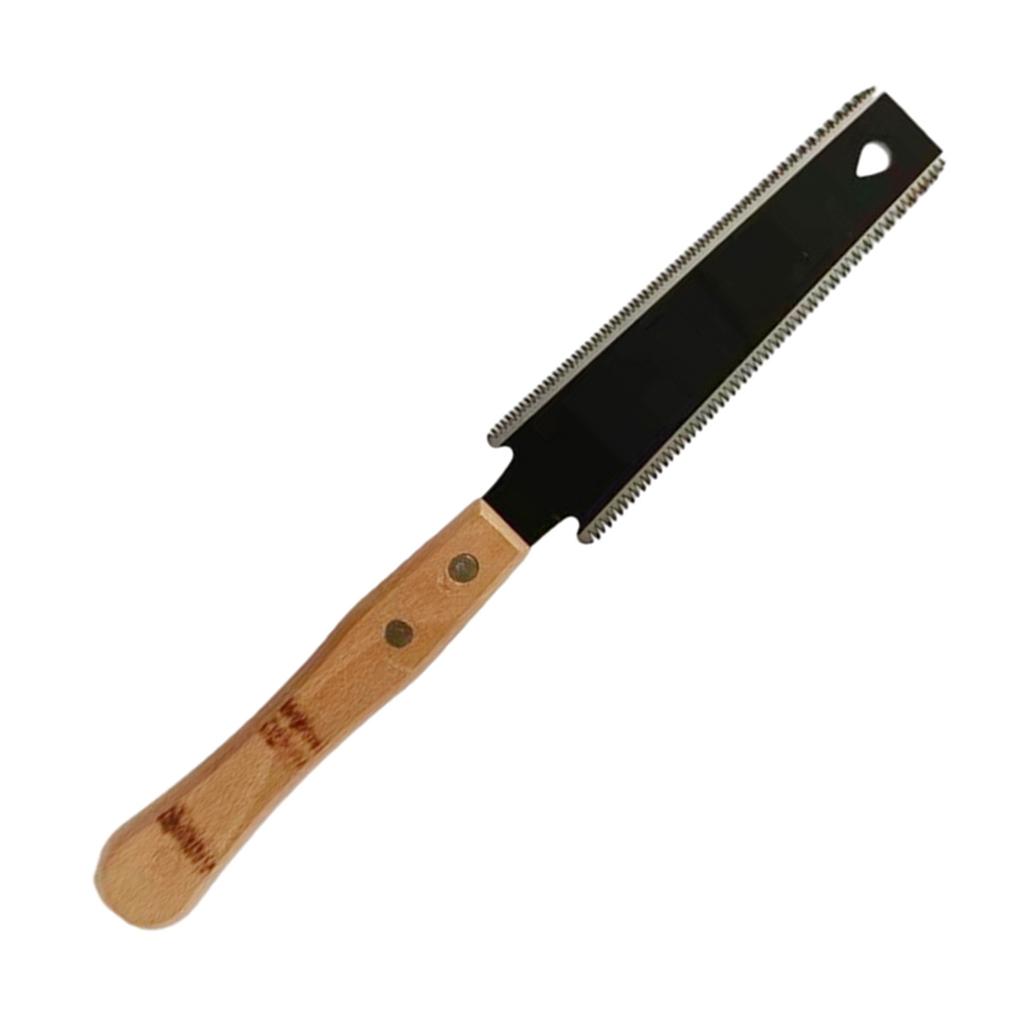 Small Japanese Hand Saw for Fine Cutting Wood, Heatigo Double Edged Flush Cut Saw, Non-slip Wooden Handle