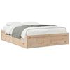 VidaXL Cadre de lit 140x190 cm bois de pin massif, meuble de chambre à coucher, sommier, lit en bois, lit, lit double, cadre 3282381