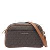 Jet Set Logo Coated Canvas Crossbody Bag Small Women's Brown