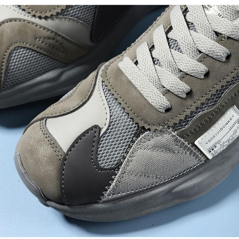 Fashion Gray Trendy Casual Shoes for Men Brand Mens Sneakers Hot Selling Comfortable Breathable Men's Platform Shoe Zapatillas De Hombre