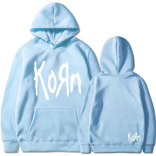 Korn Rock Band Letter Hoodie Men Women Hip Hop Harajuku Hoodies Leisure High Street Sweatshirt Autumn Winter Unisex Sweatshirts