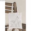 Shopping Bag - White - Llama - 20x25 Cm - 48% Cotton - 37% Polyester - 15% Viscose