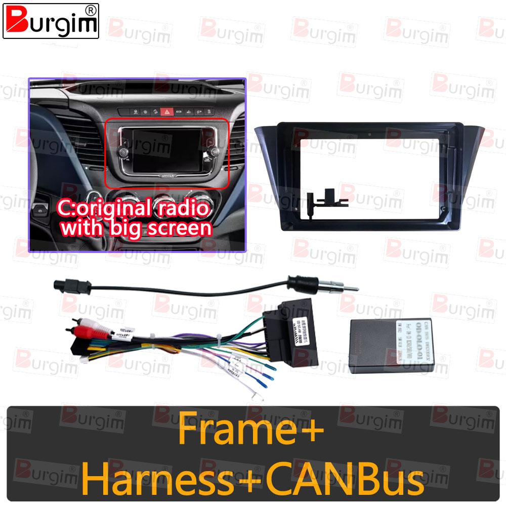 Car Radio Fascias Frame For Iveco Daily 2014-2022 9 inch 2DIN Stereo Panel Wiring Harness Power Cable Adapter Canbus Decoder
