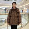 Winter New Hooded Waist Down Jacket Women's High-end Fashion Casual Thickened Large Pocket Warm Jacket Small Man