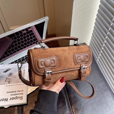 Premium Shoulder Bag Small Bag Autumn New Fashion Suede Shoulder Bag Niche Commuter Messenger Bag