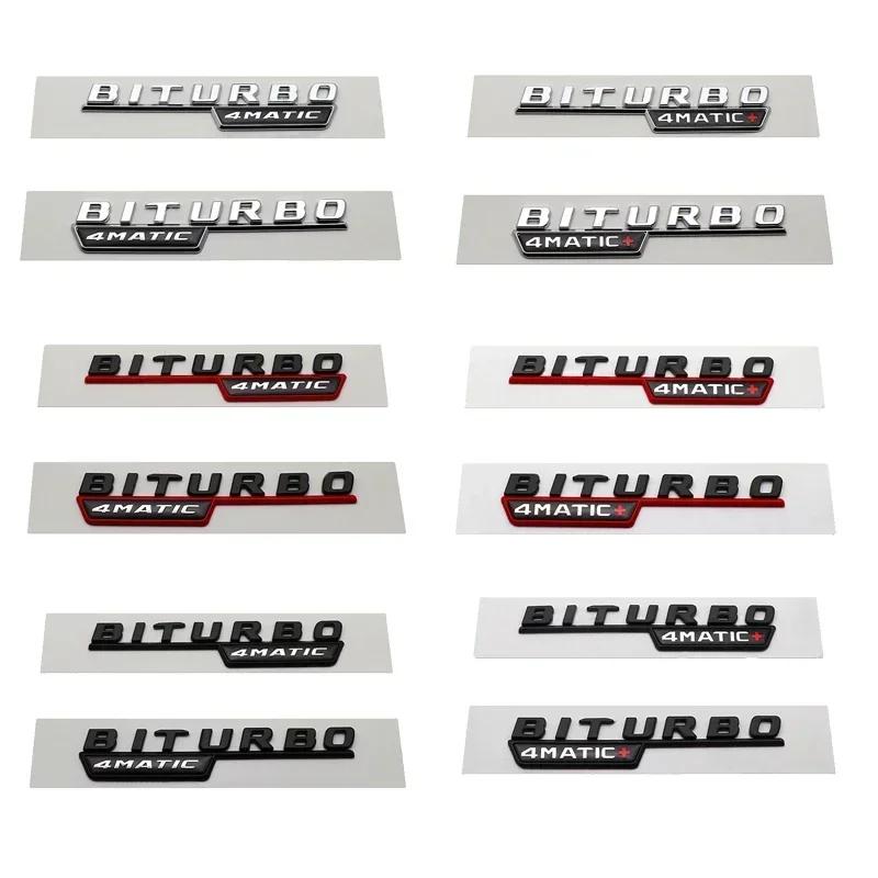 2pcs Car Fender Side Emblem Sticker Body Badge for Mercedes Benz BITURBO 4MATIC 2017-2021 W221 W212 W205 W211 W210 GLC B200 AT1