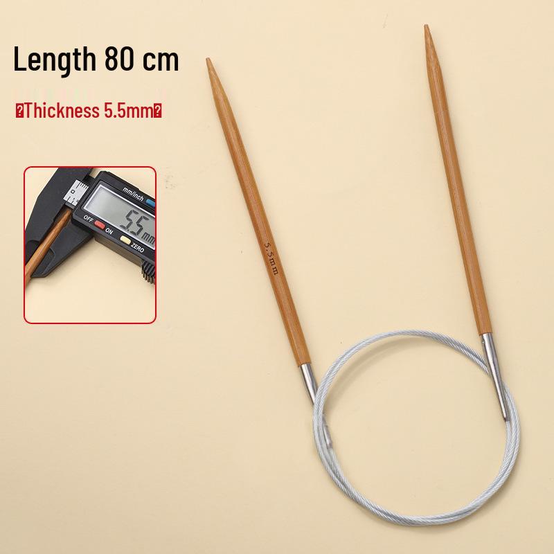 Bamboo & Stainless Steel Circular Knitting Needles - Handmade Tools for Sweater, Yarn, Crochet, and Straight Needles.