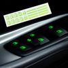 1/2PCS Car Styling Window Switch Luminous Stickers Nighting Glowing Button Auto Stickers Universal Green Orange Blue