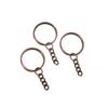 10 Teile/los 25mm Schlüssel Ring Schlüsselanhänger Gold Farbe Rhodium Runde Split Schlüsselbund Schlüsselanhänger für DIY Schmuck Machen Entdeckungen zubehör