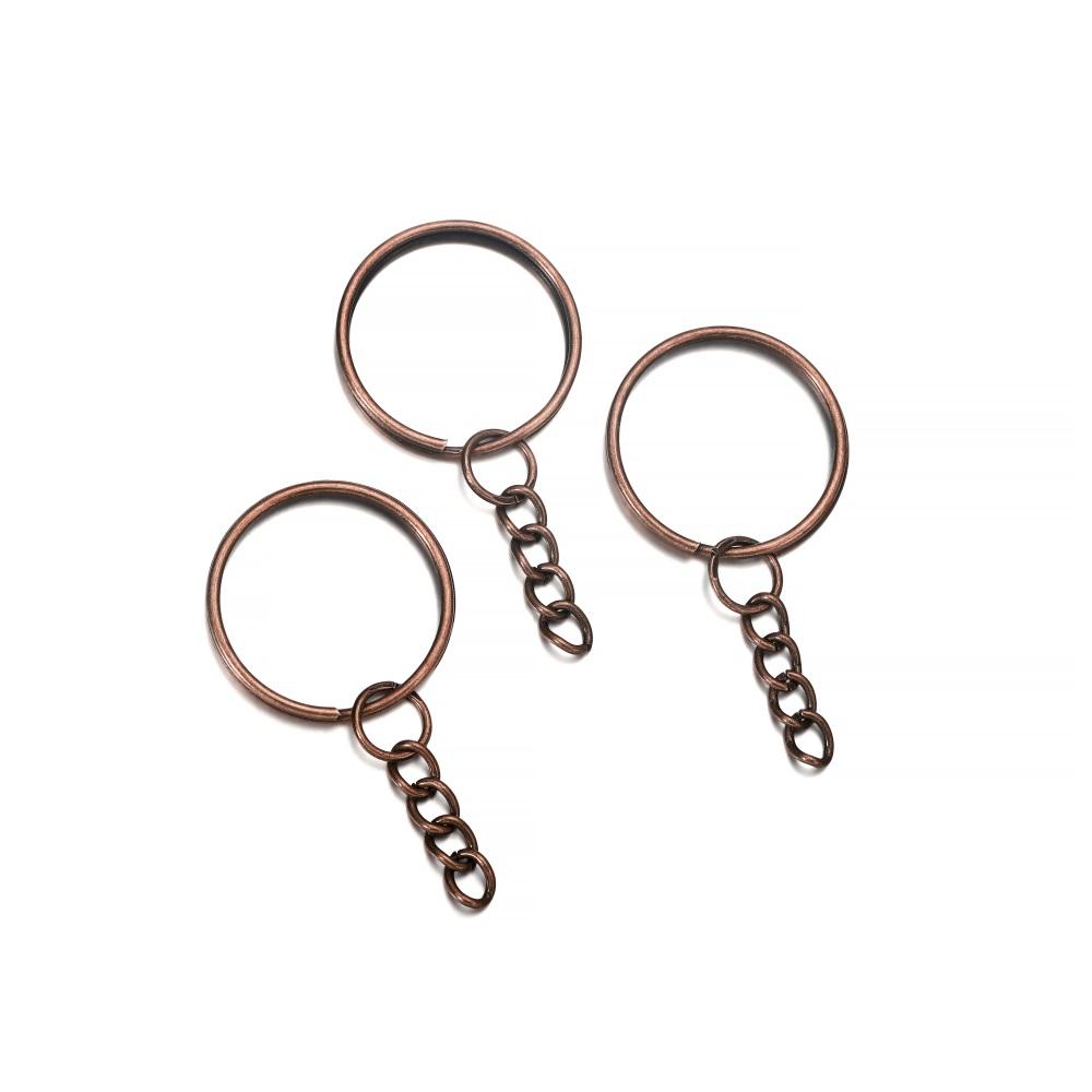 10 Teile/los 25mm Schlüssel Ring Schlüsselanhänger Gold Farbe Rhodium Runde Split Schlüsselbund Schlüsselanhänger für DIY Schmuck Machen Entdeckungen zubehör