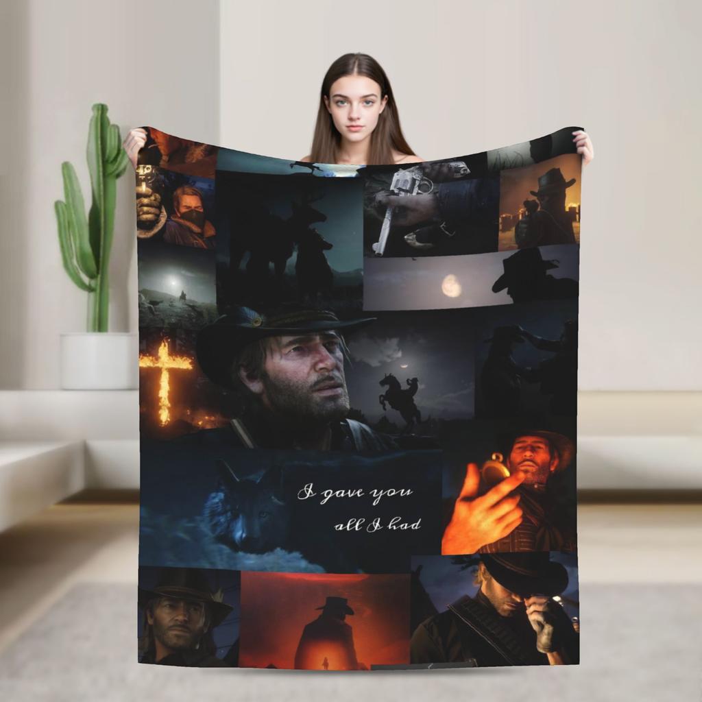 Arthur Morgan Blanket Multi-size Cozy and Lightweight Throw Blankets for Sofa Couch and Bed