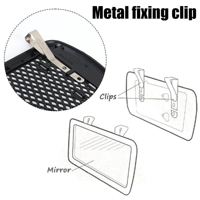 Car Accessories Sun Visor Make-up Mirror Passenger Seat Ladies Vanity Mirror Easy To Install Black Decoration