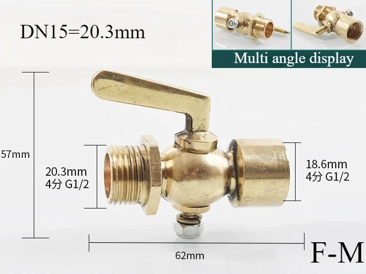 BSPP 1/8 1/4 3/8 1/2 3/4 Brass Two-way Cock Feamle Male Thread Cock  Valve Pressure Gauge Flexible Joint Welding Switch Marine