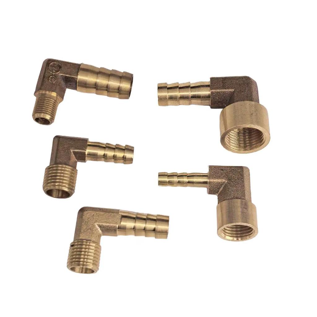 2pcs Elbow Fit Hose I.D 3-25mm Barbed To 1/8" 1/4" 3/8" 1/2" 3/4" BSP M6 M8 M10 M12 M14 M16 Male/Female Hex Brass Pipe Fitting
