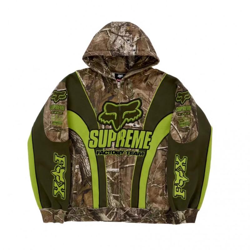 American Streetwear 3D Print Zip Y2K Hoodie Jacket Men Women