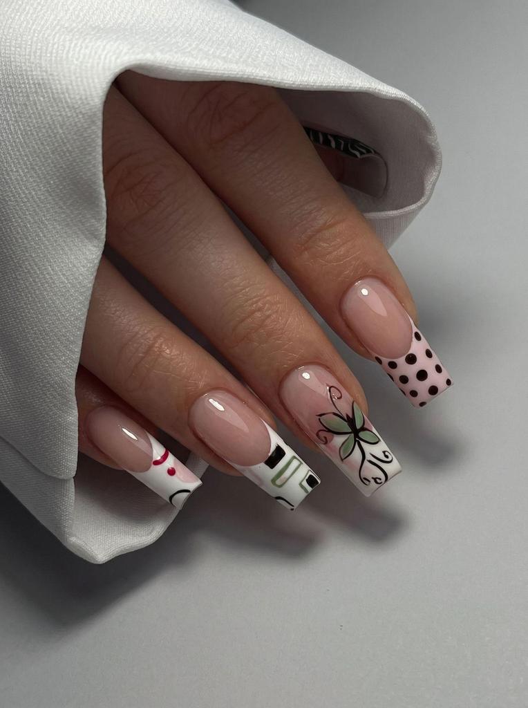 Pegatinas Desmontables para Uñas Estilo Europeo y Americano - Uñas Postizas Simples y Llevables