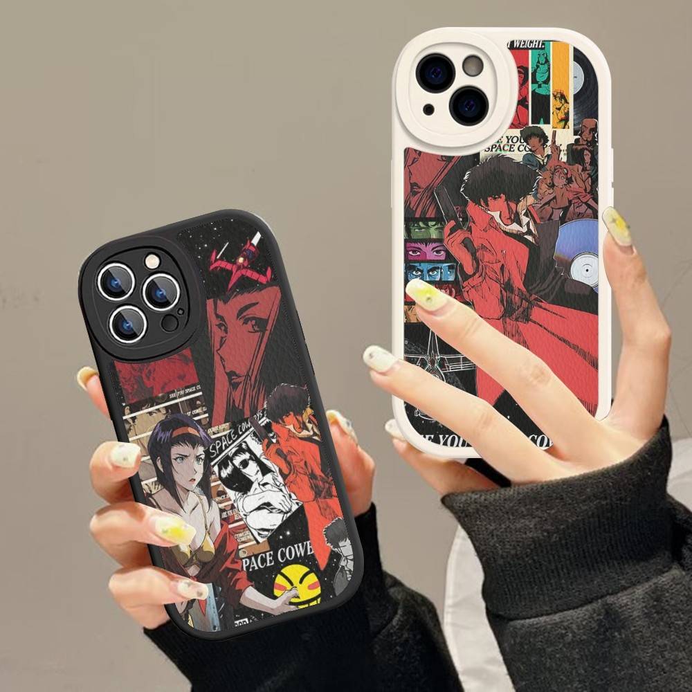 Anime Cowboy Bebop Phone Case Hard Leather For IPhone 16 15 14 13 12 Mini 11 14 Pro Max Xs X Xr 7 8 Plus Fundas