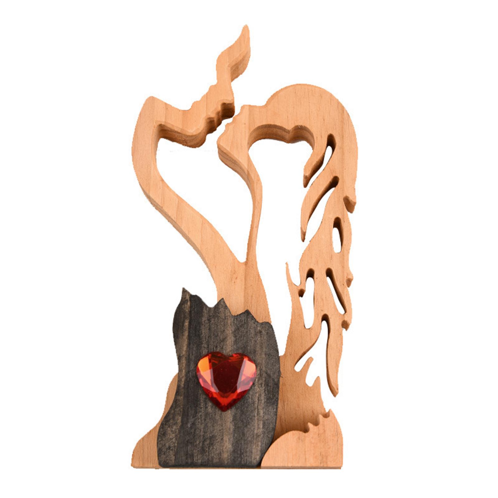 25cm Couple Kissing Statue Handmade Abstract Couple Portrait Sculpture Romantic Gift for Women Anniversary Valentine Wedding