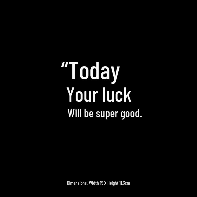 Good Luck Car Sticker: Reflective Healing Text for Rear Windshield Decoration