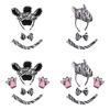 Halloween Animal Fancy Costume Kit Accessories Zebras Costume Set with Zebras Ears Headband Bowtie Tail Gloves 1/3/4Pcs