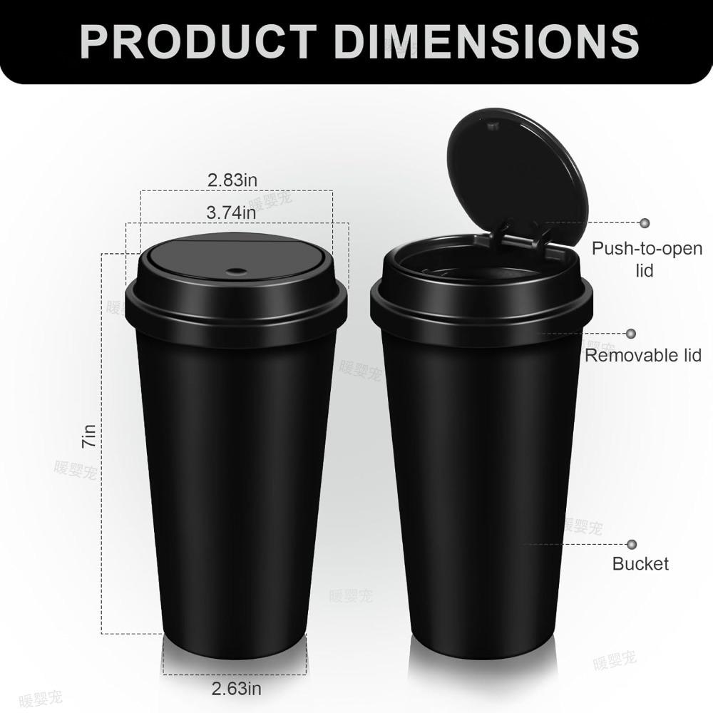 Xiaomi Vehicle Leakproof Garbage Can Car Interior Storage Box Mini Car Trash Can Bin with Lid Cup-Shaped Trash Storage Container